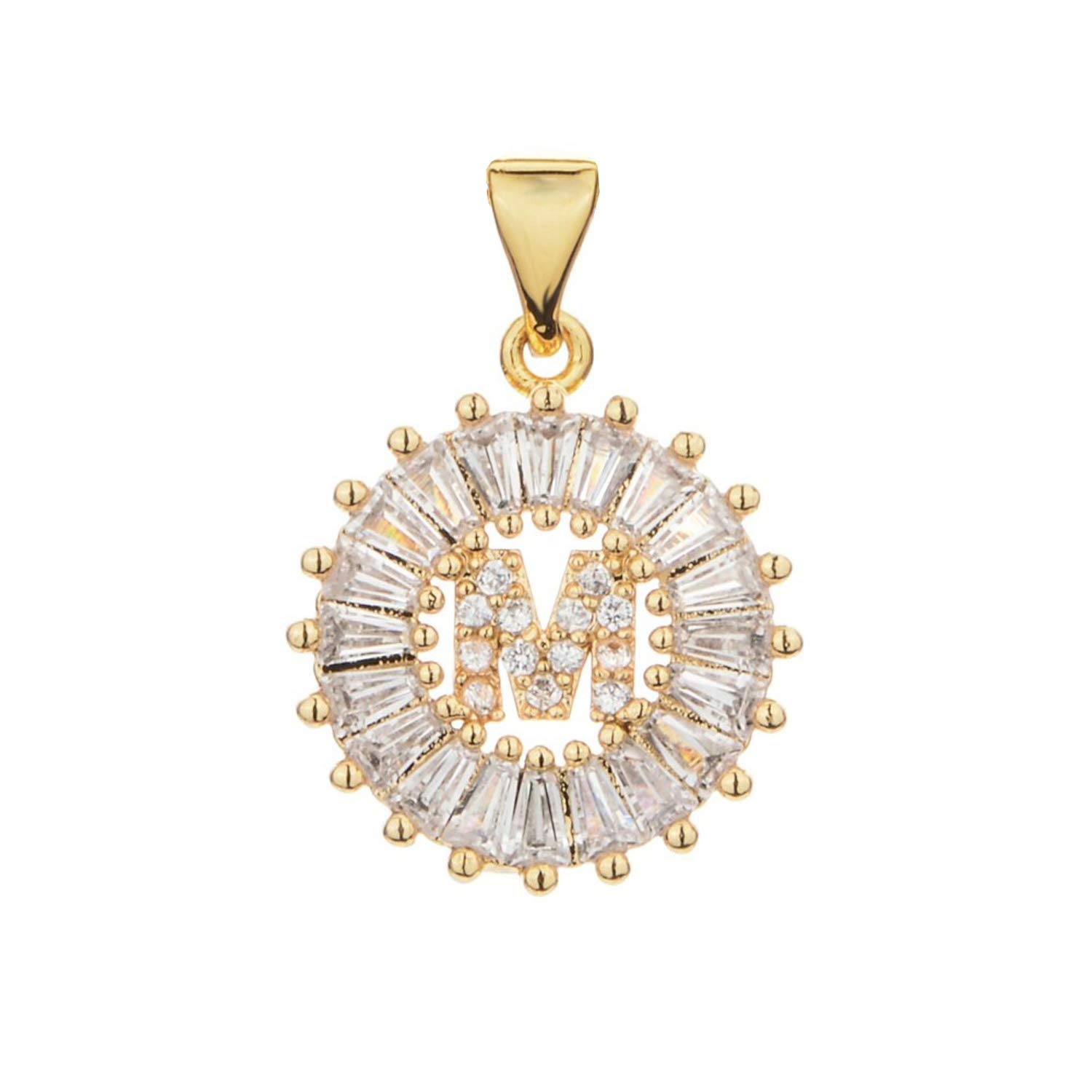 Zivom® Initial Alphabet M Large Letter Cubic Zirconia CZ 18K Gold Only Pendant Locket Birthday Gifts For Women Girls (B084D6MD57) Amazon Price History, Amazon Price Tracker