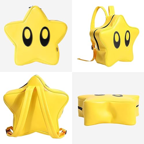 Miniatura 2 de Linda mochila de dibujos animados 3D estrella amarilla Y2K ligera impermeable mochila Daypack, Amarillo, Mochilas Daypack