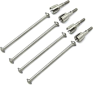MOOKEENONE 4* 1/10 RC Car Metal Dog Bones Drive Shaft + Wheel Axle for HSP 94111 94108 94170 Accessories