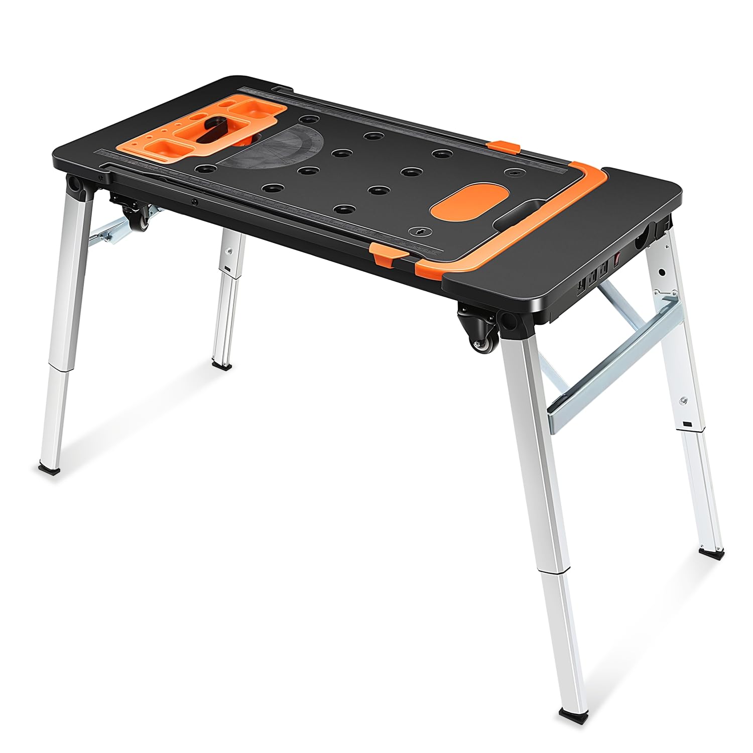 Auto Dynasty 7-in-1 Folding Workbench Portable Table Car Creeper