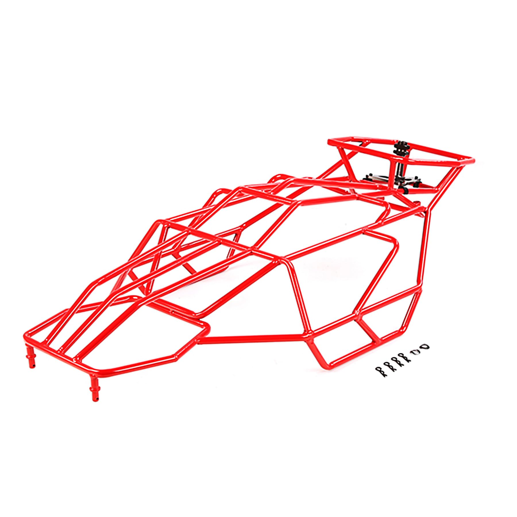 FLMLF RC Car Shell Metal Red Roll Cage Kit with Spare Tire Carrier for 1/5 Losey 5ive-t Rofun Rovan Racing Truck Parts