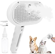 Katzenbürste mit Dampf, Dampfbürste Katze für Langes/Kurzes Haar, Katzenkamm Katzenpflegebürste für Massage,Pflege,Haarentfernung Tierhaarbürste für Katzen, Hunde, Kaninchen