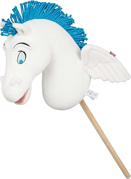 LeMieux Disney Hobby Horse Pegasus - Ready to Take Flight with Hercules - Bright Blue Mane and 3D Plush Wings - Detachable Stick - Suitable for Ages 3+