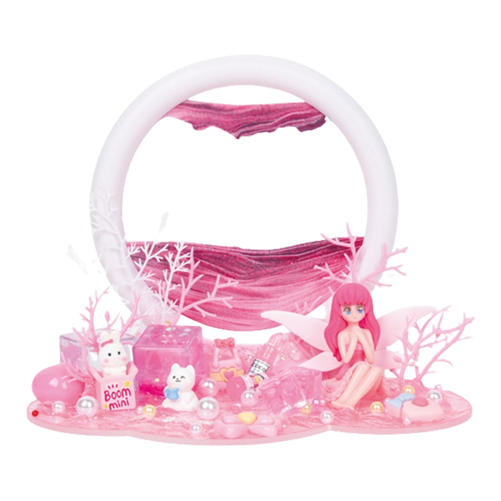 HUNYA Imagen de Arte de en Movimiento - Arenas movedizas - Juguetes de Escritorio para el hogar, Lugar de Trabajo, estantería, decoración de Mesa de Escritorio Relajante sensorial, Arte