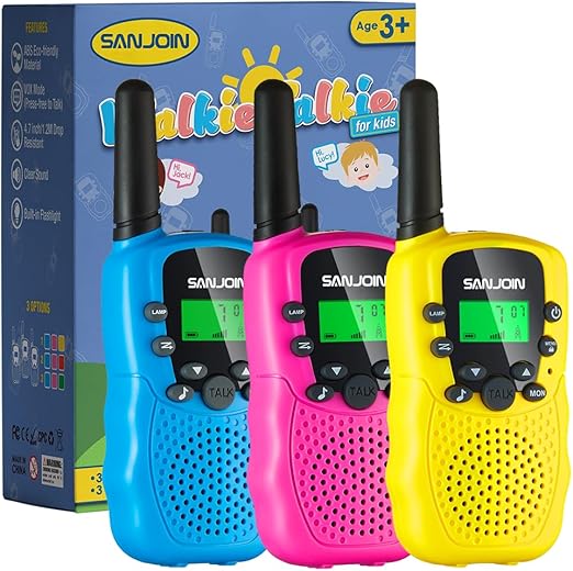 Walkie Talkies for Kids Toys for Boys Girls 4-6, 3 Miles Range Walkie Talkie to Camping, Outdoor 4 Year Old Girl Birthday Gifts for 3 4 5 6 7 Year Old Boy Girl Gifts Age 6-8 (Classic)