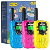 Walkie Talkies for Kids Toys for Boys Girls 4-6, 3 Miles Range Walkie Talkie to Camping, Outdoor 4 Year Old Girl Birthday Gifts for 3 4 5 6 7 Year Old Boy Girl Gifts Age 6-8 (Blue&Pink&Yellow)