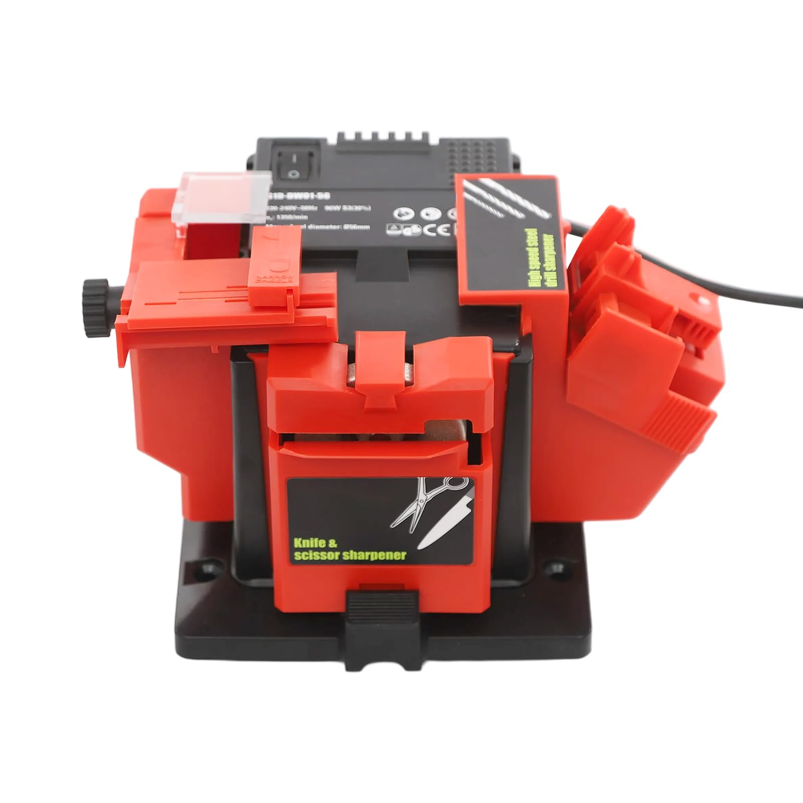 Affilatrice multifunzione da 96 W, universale, affilatrice multifunzione, affilatrice a scalpello, angolo regolabile da 15 a 50° per trapano con diametro da 0,14 a 0,51 Z