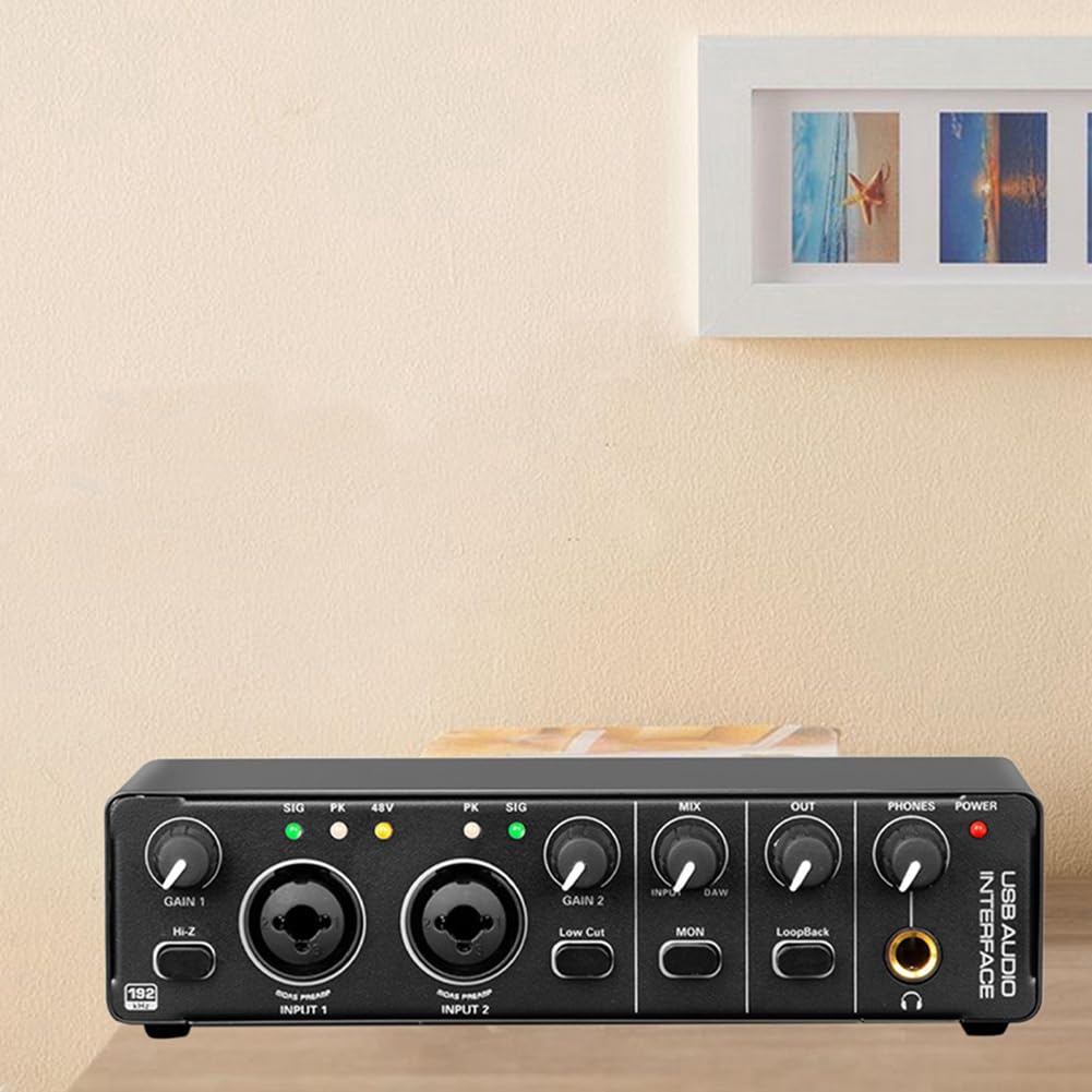 4 Canaux Interface Enregistrement Audio Externe Carte Son Professionnelle USB Ordinateur sans Pilote Carte Son Fonction D'Enregistrement pour L'Enregistrement du Chant