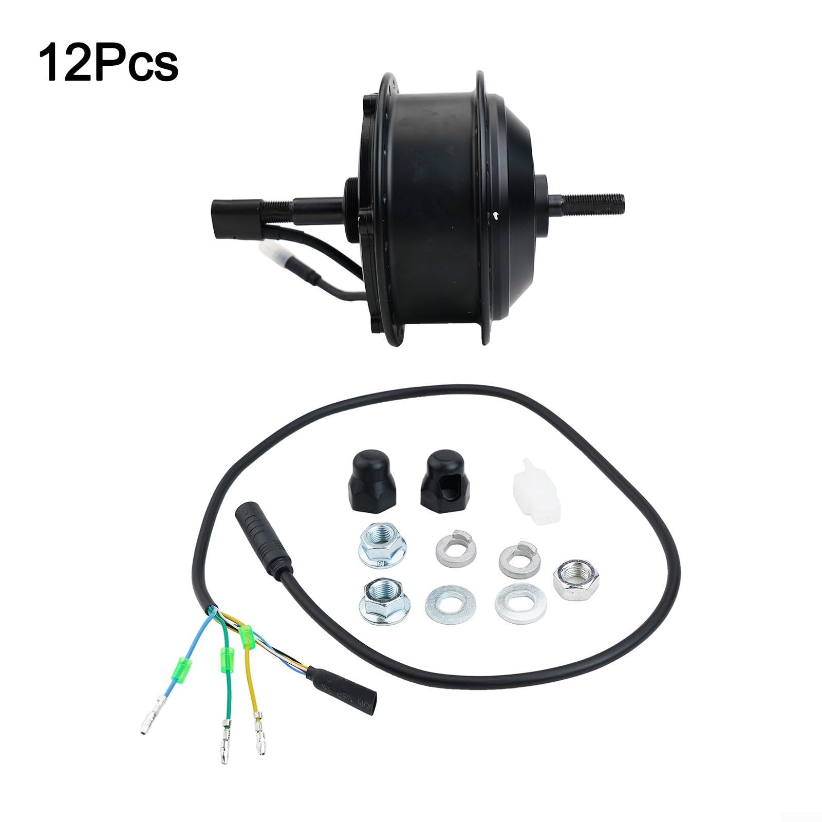Eawfgtuw 36V 350W Elektrofahrrad-Hinterrad-Nabenmotor-Kit mit 9-poligem Kabel für E-Bike-Umbau 40-74 cm (16-29 Zoll) Räder Kompatibel (48V)