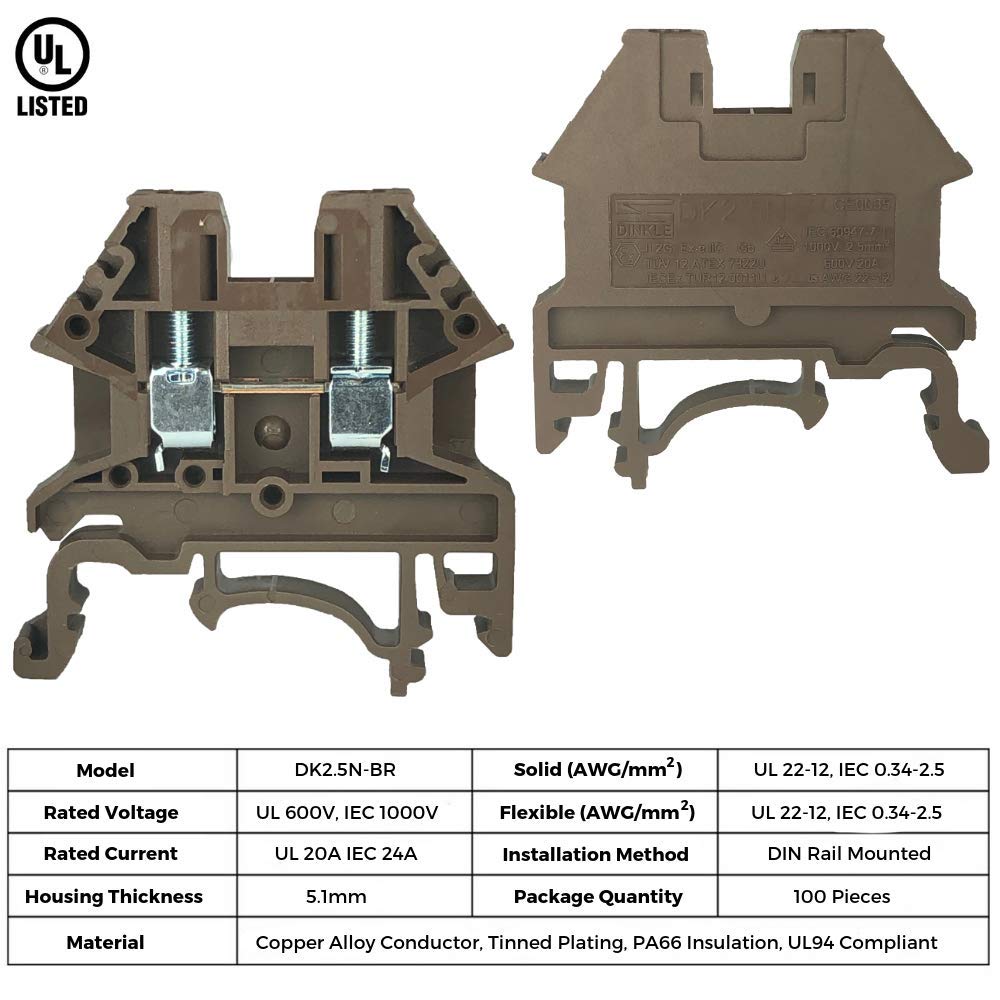 JINXIAN Din Rail Terminal Blocks Kit LT-6 Universal Class Terminal Block DIN Rail Connectors - View #8