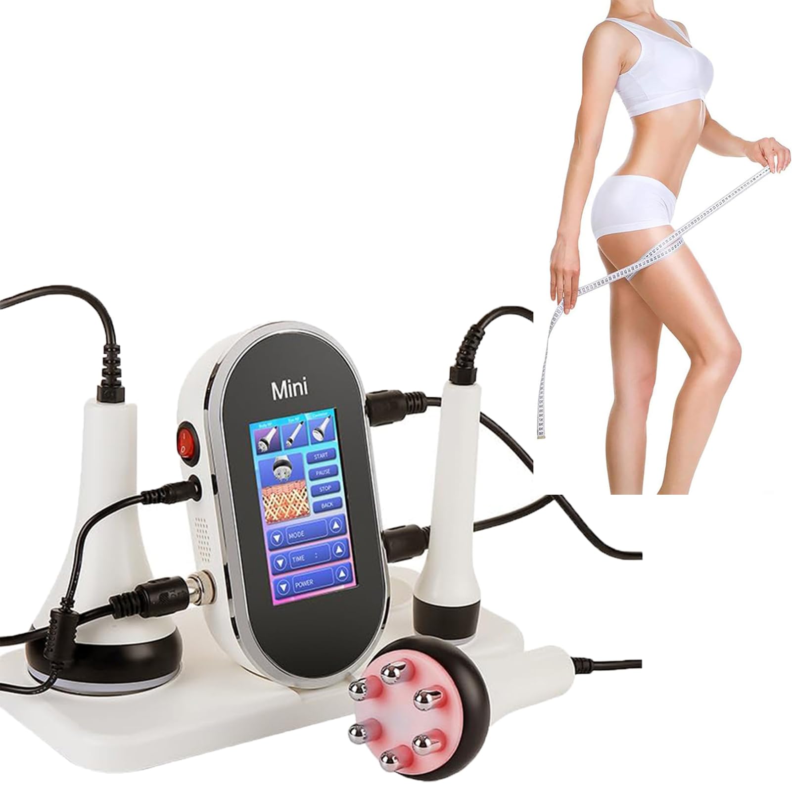 40K Maquina De Cavitacion De Ultrasonido 6 en 1,Equipo de Belleza Facial Corporal Multifuncional,Aparato Anticelulitico,para la reducción de Grasa, Modelado y rejuvenecimiento de la Piel