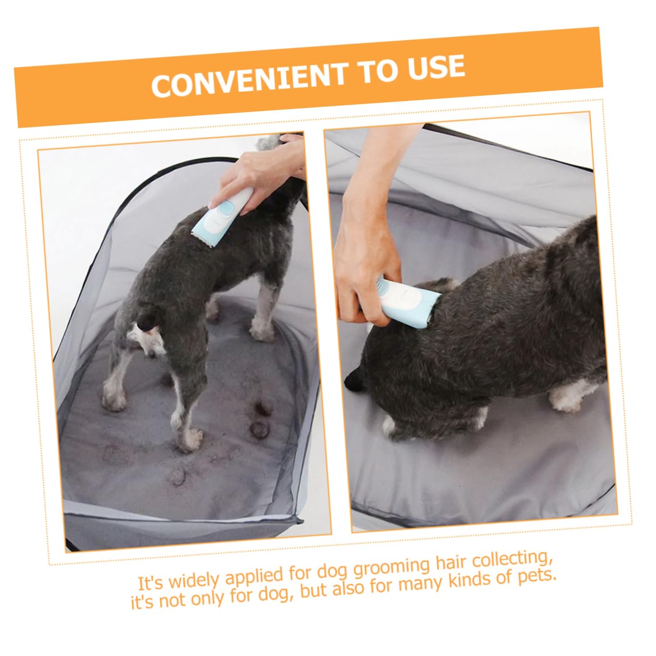 Happyyami Pet Shearing Bib Durable Washable Dog Grooming Apron for Home Haircuts Foldable Hair Collector Skin Friendly Easy to Clean for Cats and Dogs