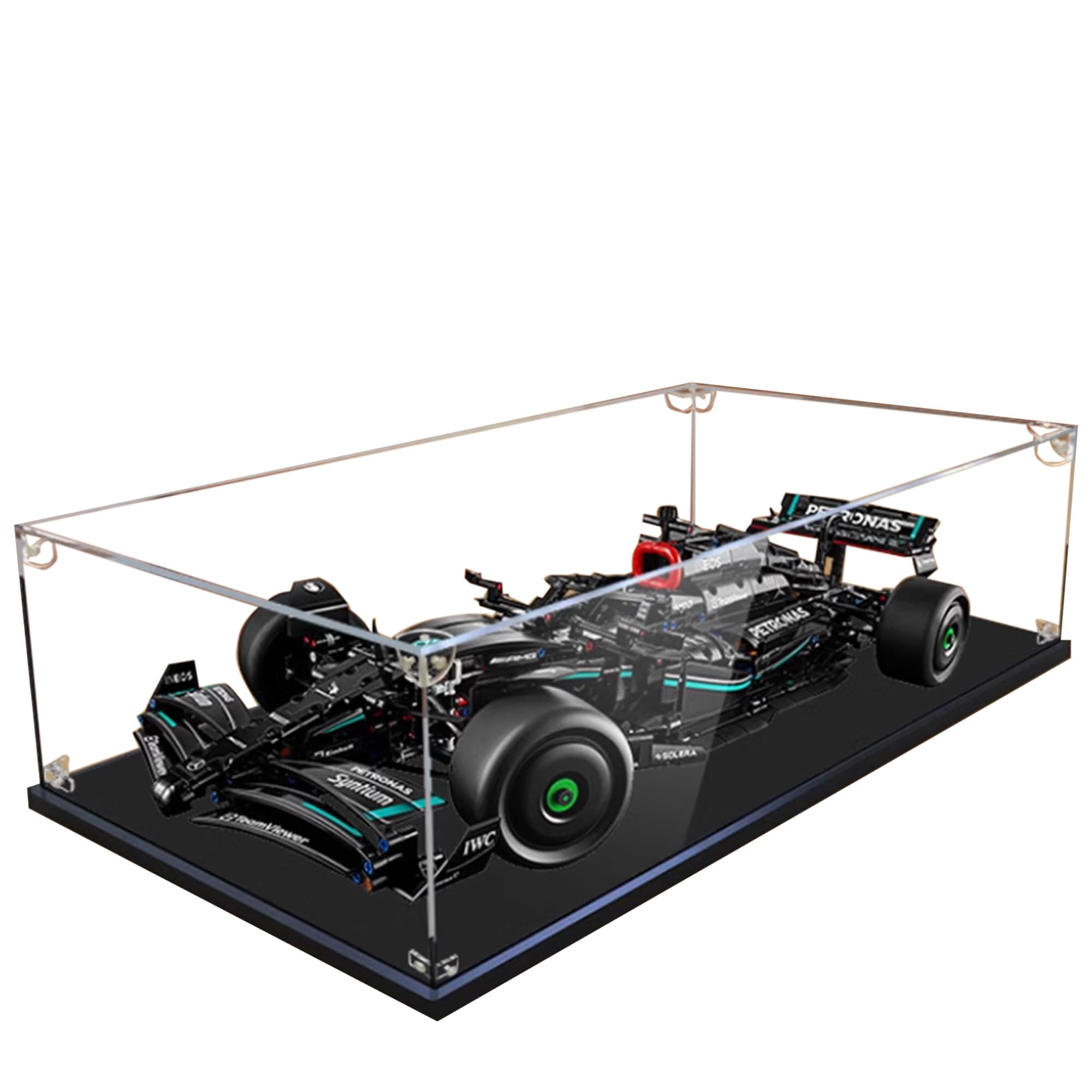 Qixindgyh Clear Acrylic Display Case For Lego 42171 F1 Racing Car Building Set, Display Case, Dust-Proof Display Case Compatible With Lego 42171(Only Display Case) (Transparent 3Mm)