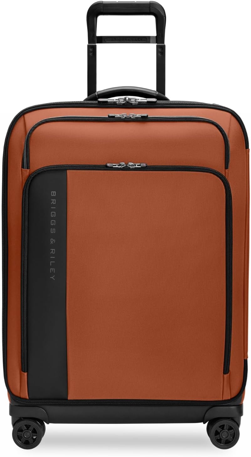 66cm Medium Expandable Spinner - Checked Luggage for Travel, Suitcases with Wheels, Softside Rolling Bag for Men & Women - ZDX Collection, Canyon