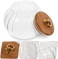 Vista 8 de BESTOYARD Tarro de almacenamiento de calabaza de Halloween de 27.1 fl oz, recipiente de almacenamiento de alimentos de vidrio transparente con tapa