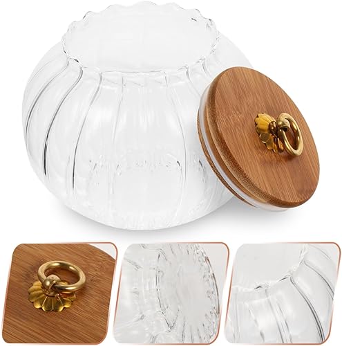 Miniatura 8 de BESTOYARD Tarro de almacenamiento de calabaza de Halloween de 27.1 fl oz, recipiente de almacenamiento de alimentos de vidrio transparente con tapa