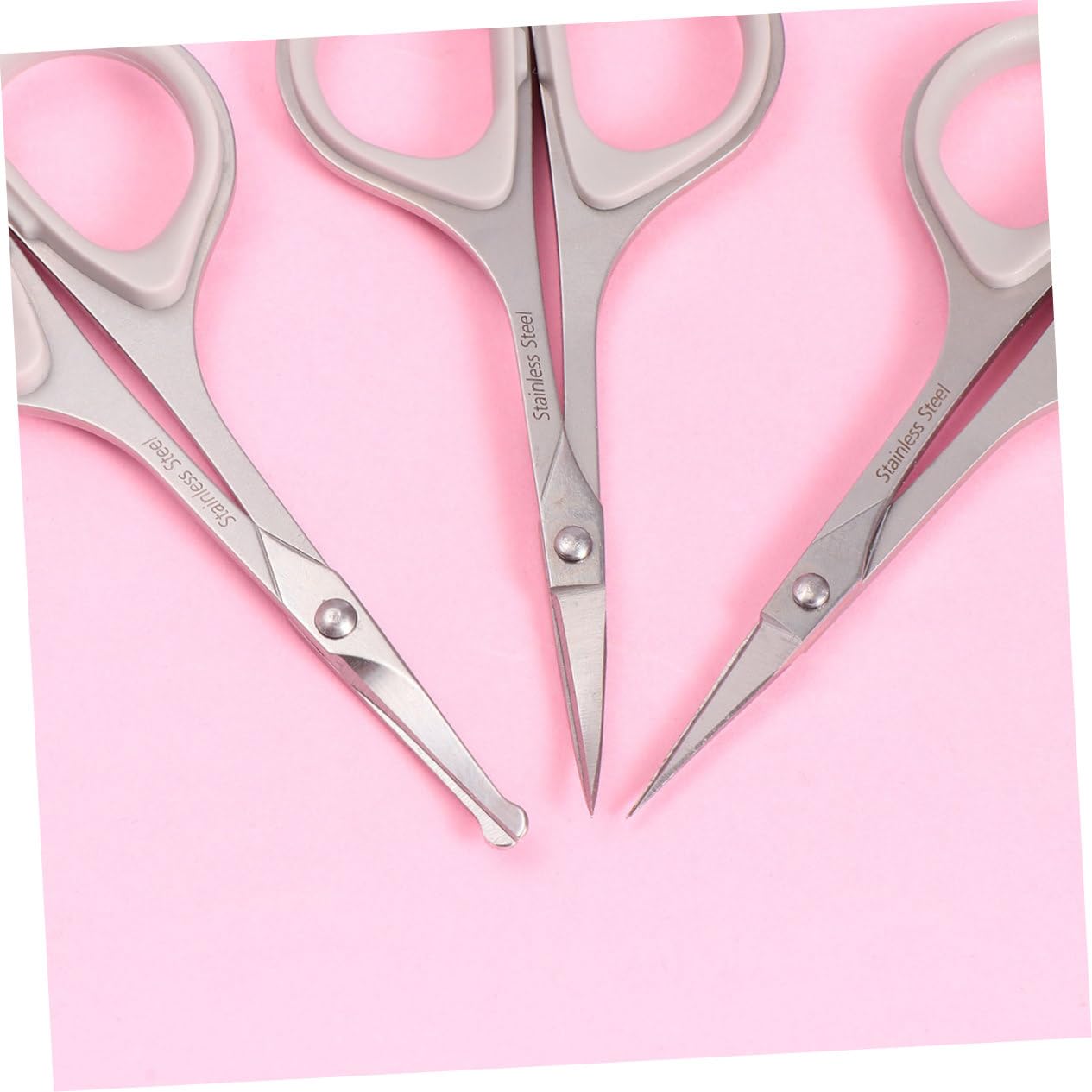 Baluue 9piezas Tijeras Inoxidable Para Depilación Cortahilos Recortadora De Nasal Tijeras Para Cejas y Facial De y Precisas