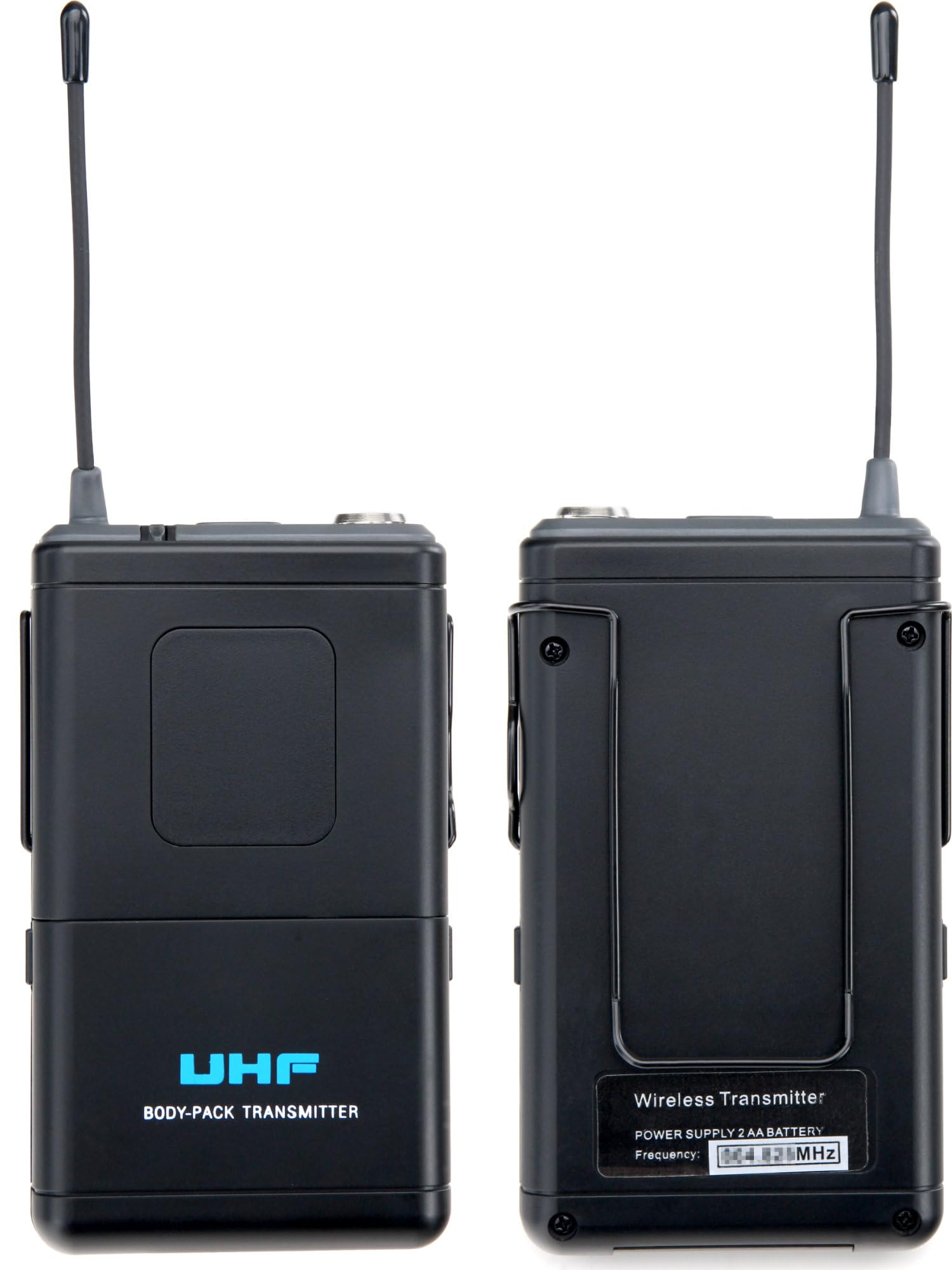 McGrey UHF-2V2I Quad Funk Mikrofon Set mit 50m Reichweite (Wireless Komplettset mit 2 x Handmikrofon, 2 x Lavaliermikrofon, 2 x Taschensender, Instrumentenfunk, 6,3mm Klinke Ausgang) schwarz