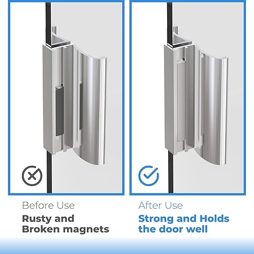 Miniatura 4 de Imán para puerta de ducha  3 pulgadas de largo para puerta de ducha de cristal de repuesto para puertas de ducha oscilantes manijas de puerta de