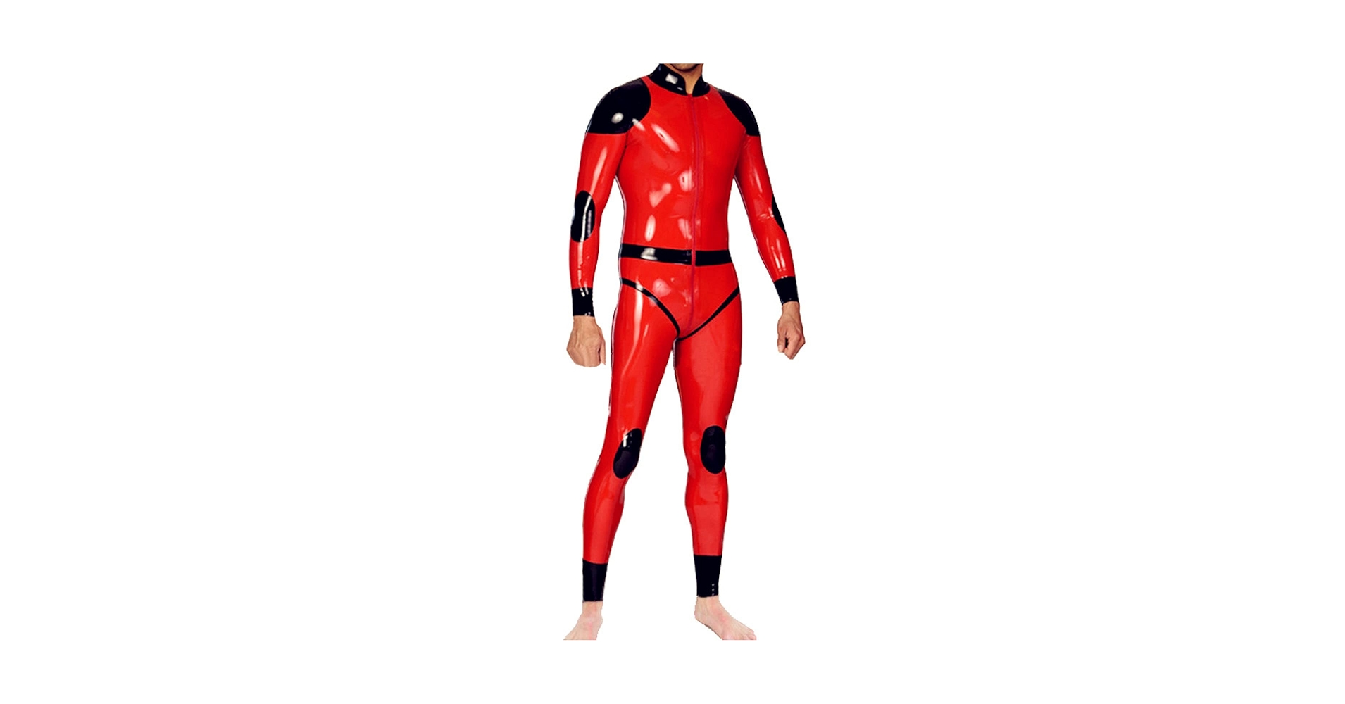 ラテックス製フロントジッパー式全身スーツ男性用XS Amazon.co.jp: ラテックスキャットスーツフロントジッパー男性用