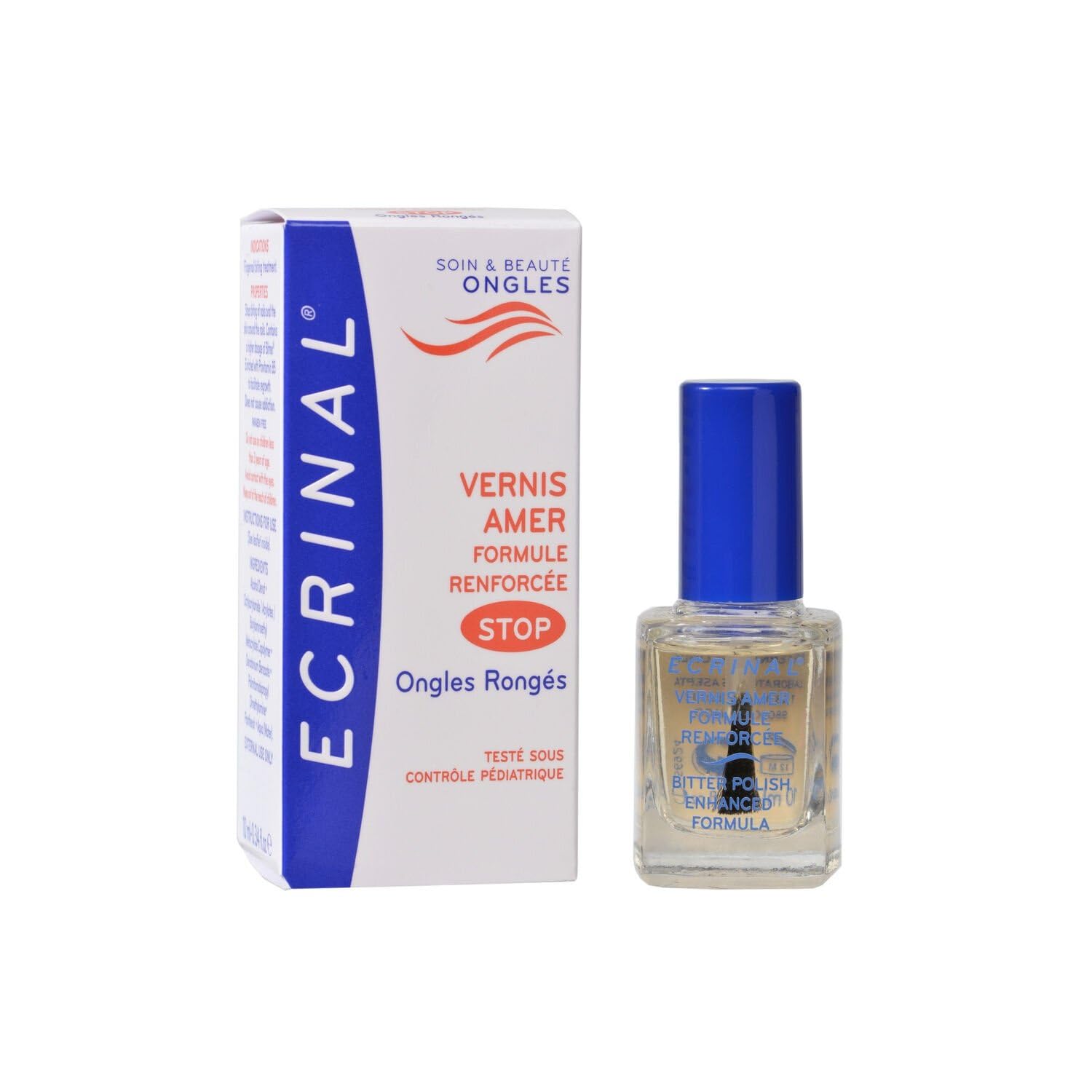 ECRINAL – Vernis Amer Anti-Rongeurs pour Ongles, Protection Amère et Texture Confortable (9 ml) - lot de 3 - Vendu par Lot