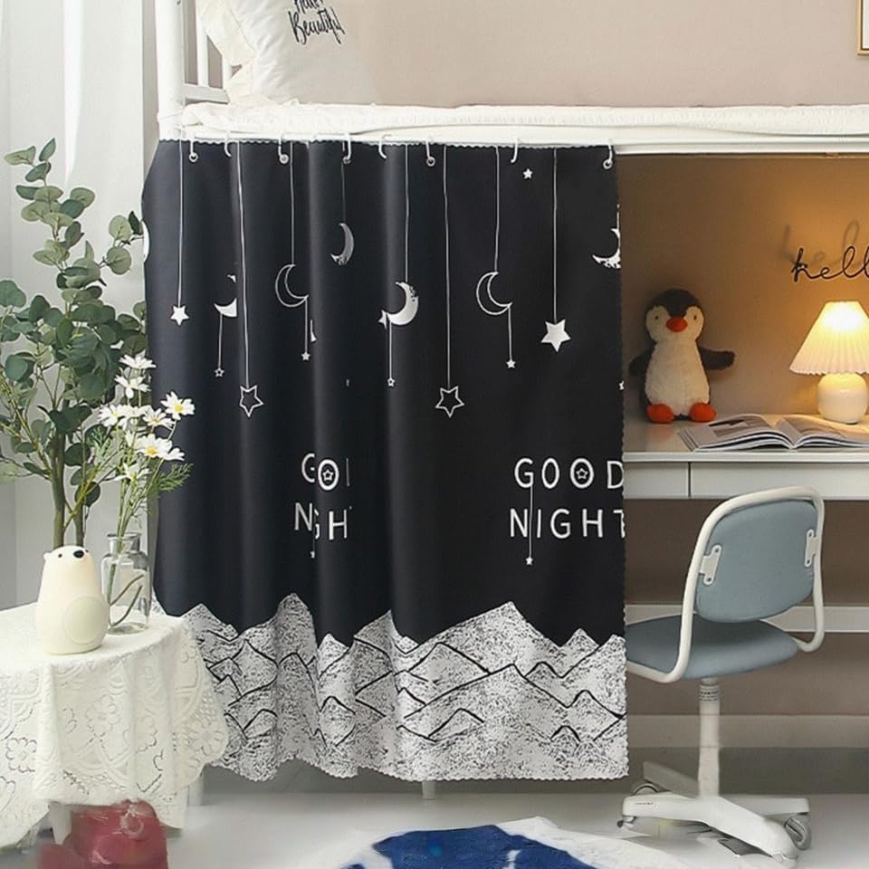 ITODA Students Bunk Bed Curtain Stylish Thicken Canopy Bed Curtains Privacy Bed Tent Dustproof Blackout Drapery Mosquito Protection Nets Bedding Tent Dormitory Shading Cloth for Single Bed