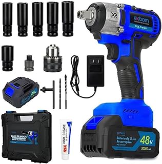 Parafusadeira Furadeira de Impacto 48V, Chave Impacto, Potência Profissional para Construção e Marcenaria - Produto em review com 0 estrelas e 0 avaliações