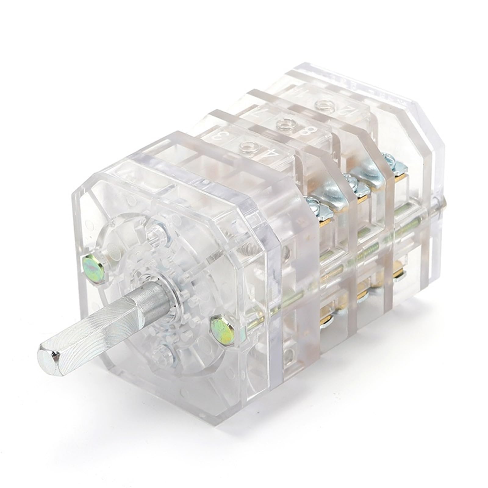 LW12-16/TM111111.3 polos 16A posiciones interruptor de leva giratorio de cambio universal transparente 1 Uds