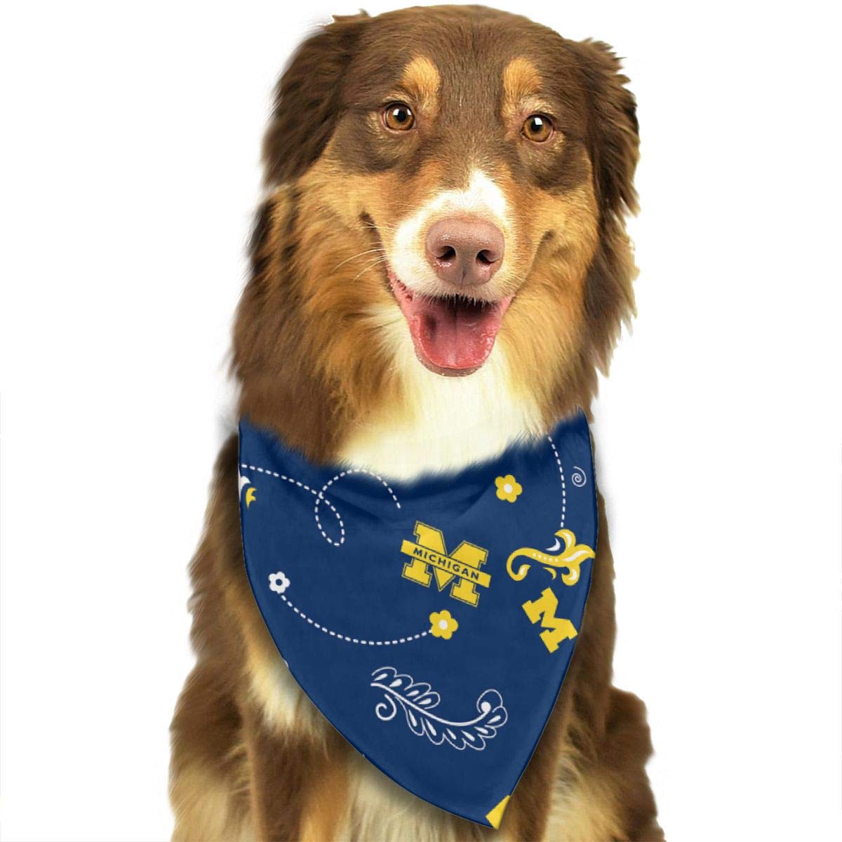 Jxrodekz University Of Michigan Bandanas Triangle Bibs Scarf Dog Bow Ties Pet Costumes Accessories