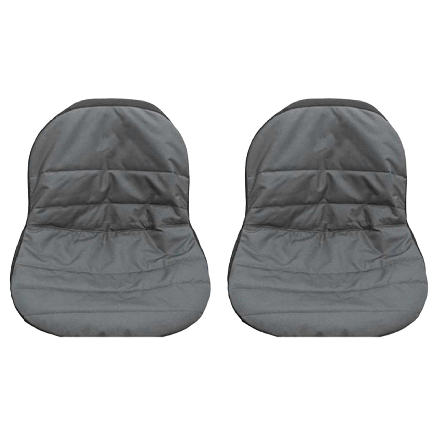 2X Universal Riding Lawn Mower Tractor Seat Cover Padded Comfort Pad Storage Pouch Medium (Gray)