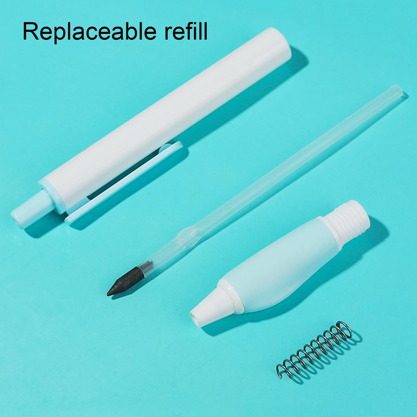JIAHG Ink-less Mechanical Pencil Unbreakable Everlasting Pencil 7 PCS Study Office Stationery, Multicolor - Image 4