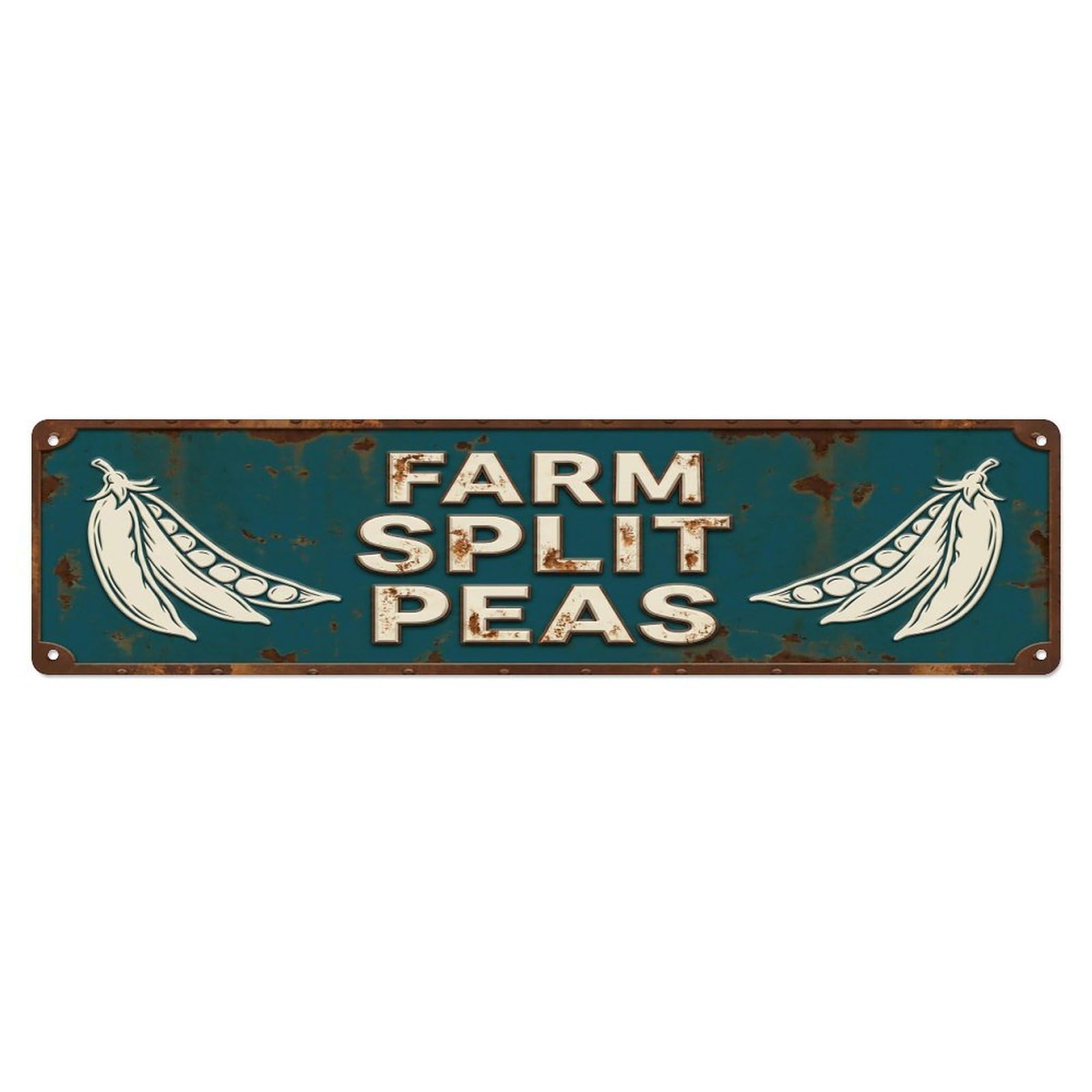 FARM SPLIT PEAS Vintage Legume Rustic Farmhouse Metal Tin Sign