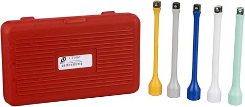 Kit de extensión automática de 5 piezas con estuche, kit de extensión de par de transmisión de 1/2 pulgada (LT1460) Extensiones C, E, F, I y Q