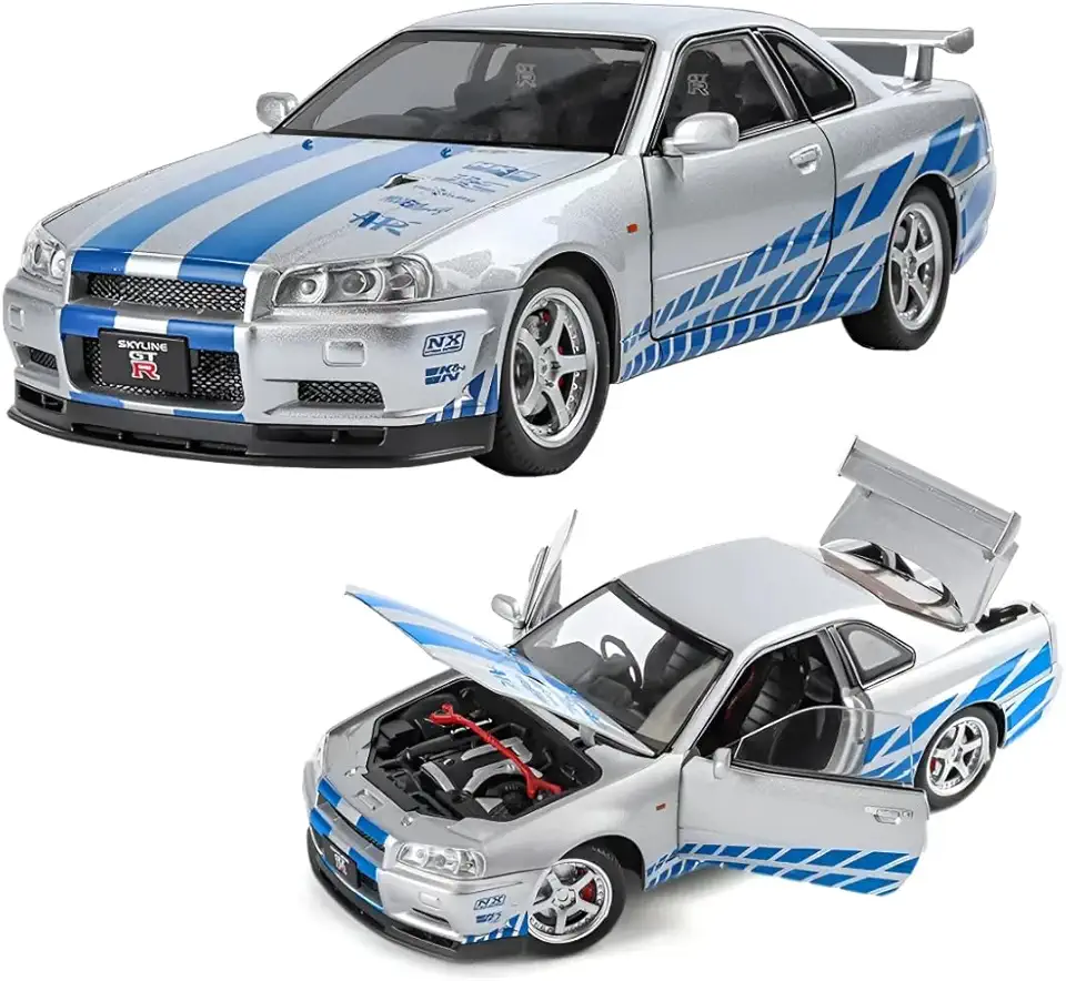 Velozes E Furiosos Brian's NissanN Skyline Gtr (r-34) Prata