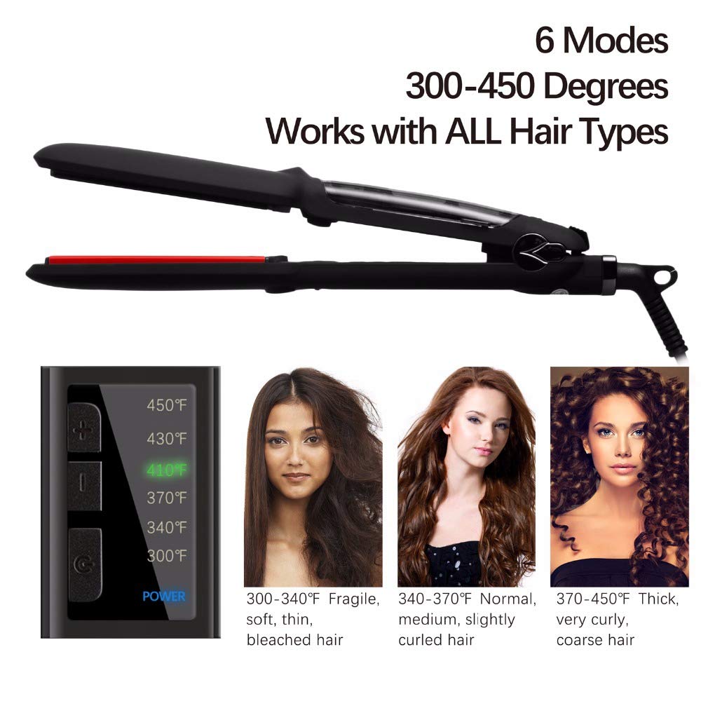 Amazon.com : Professional Steam Flat Iron Hair Straightener, Salon
