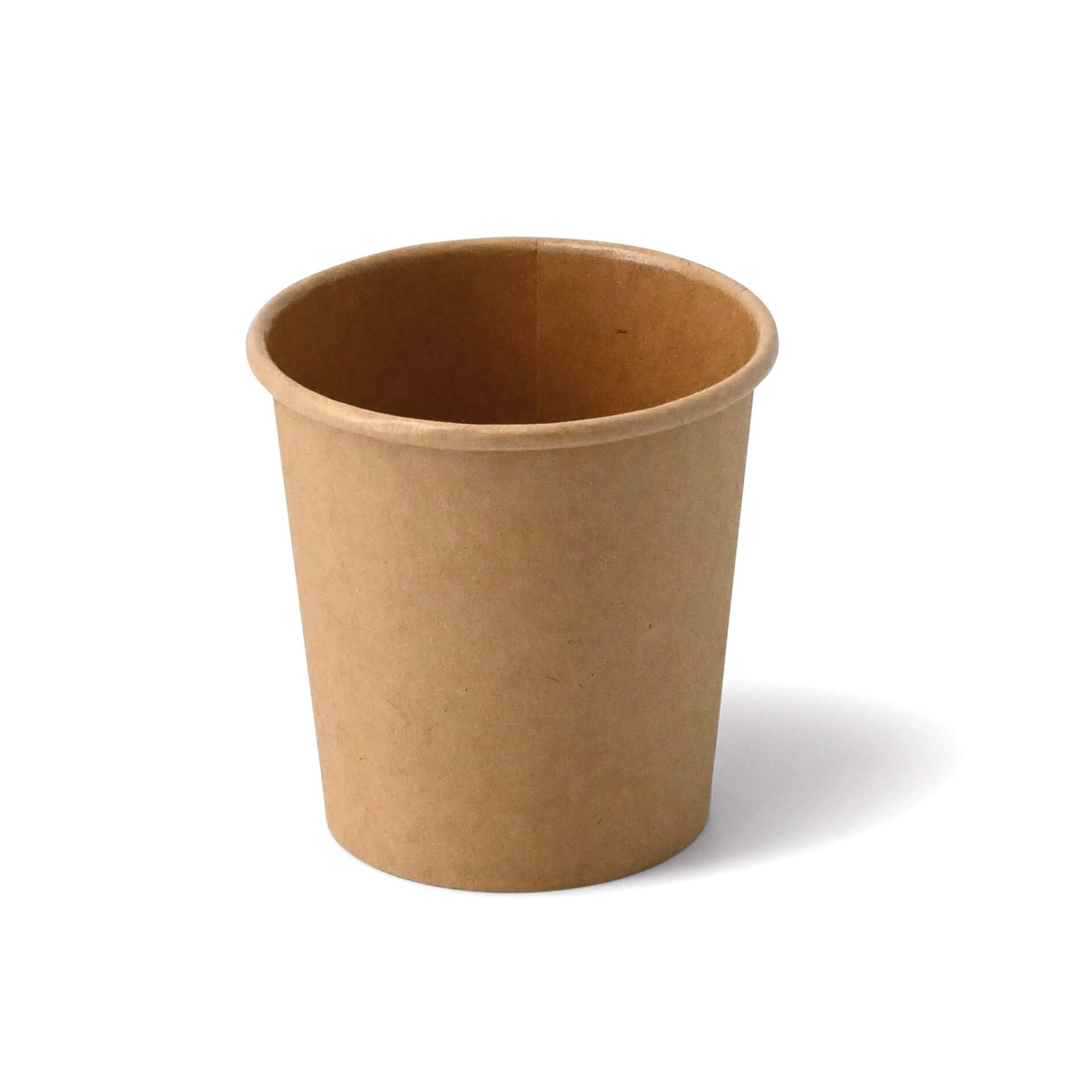 BIOZOYG 50 x Disposable Cups 100 ml / 4 oz Diameter 62 mm Brown – Plastic Free Cardboard Cups Made of Durable Materials – Coffee Cups