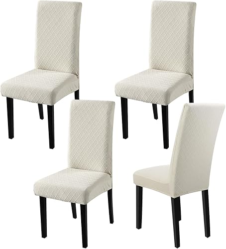 Paquete de 6 fundas navideñas para sillas de comedor, elásticas, extraíbles y lavables, fundas protectoras para sillas de comedor, decoración del