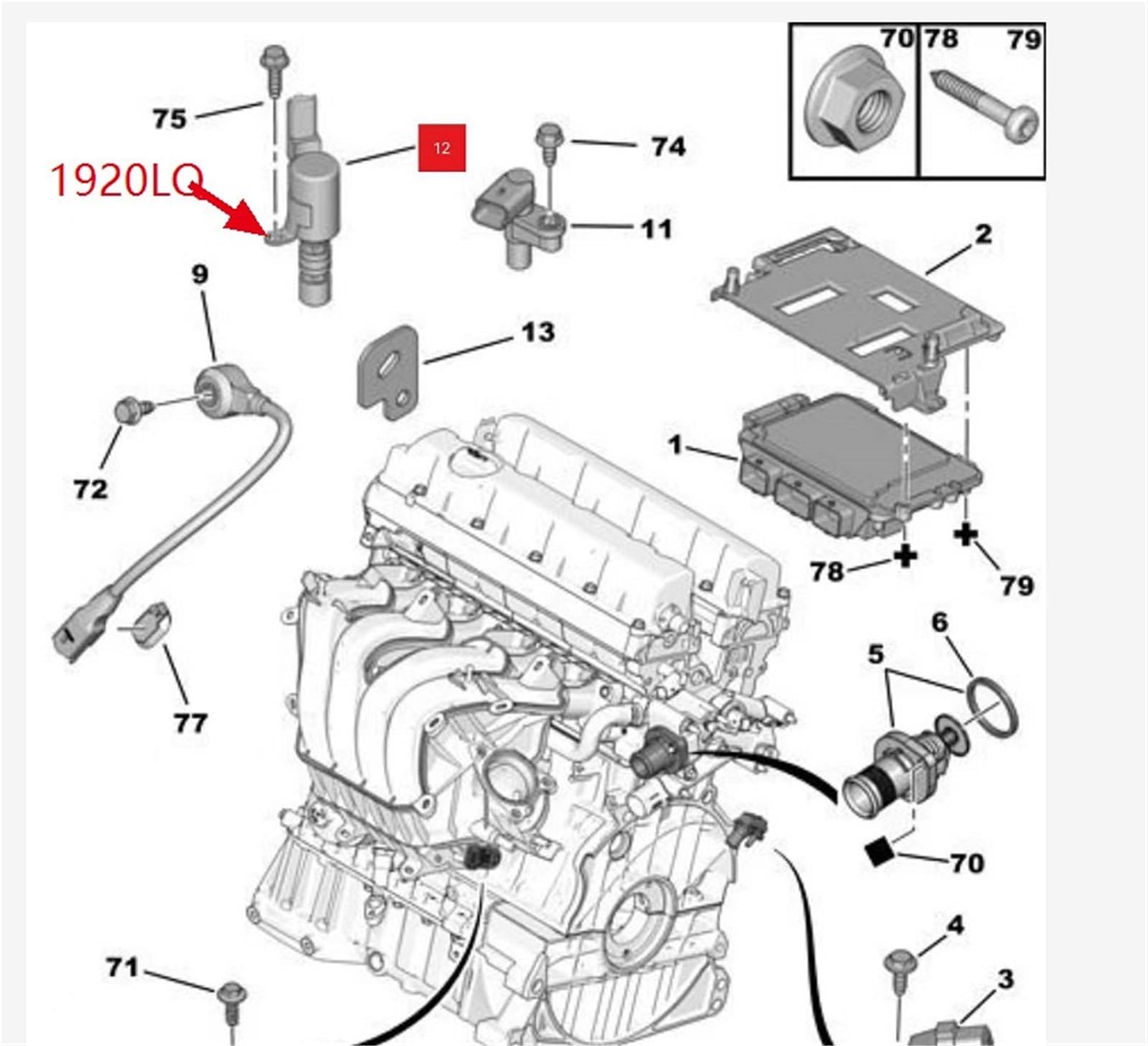 zawór solenoidalny Pasuje do Peugeot 307 308 408 508 3008 407 Citroen C4 C5 zawór elektromagnetyczny głowicy cylindrów VVT 1920LQ