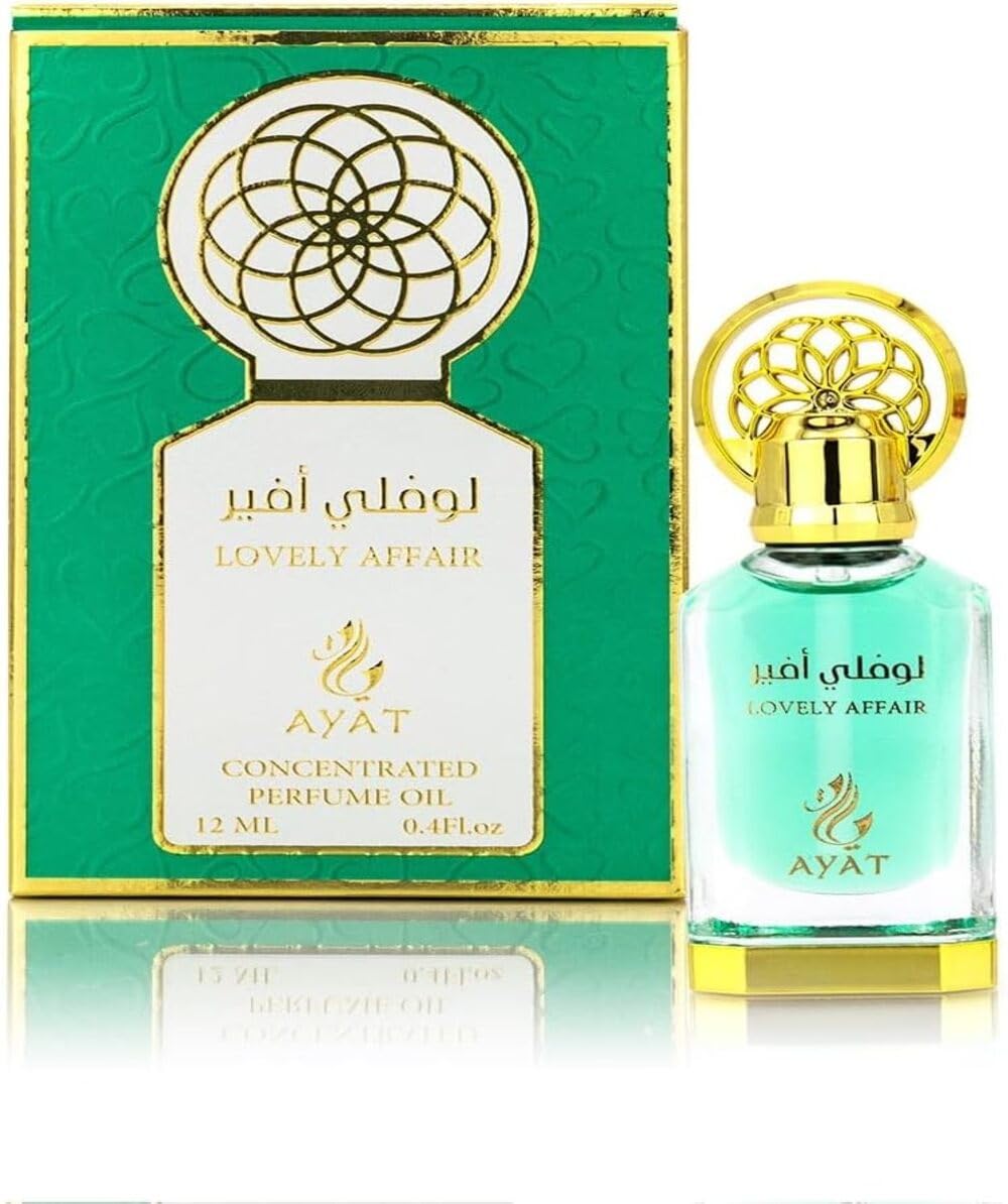 BUSINESS SQUARE BS Ayat Perfumes - Olio Profumato 12ml - Estratto Profumato Senza Alcool, Muschio Premium, Unisex, Orientale, Arabo, Oud, Naturale, Ambra - Profumi per donna e uomo da Dubai (Lovely