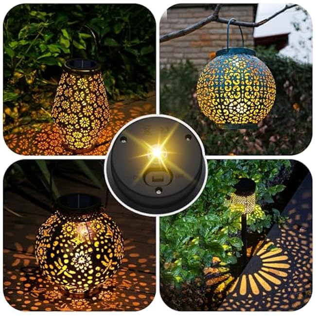 4 Pack Solar Light Replacement Top, Replacement Solar Light Parts for Lantern (Top 3.23 Inch, Bottom 2.83 Inch), Waterproof LED Replacement for Outdoor Garden, Pathway, Yard Lights & Decor