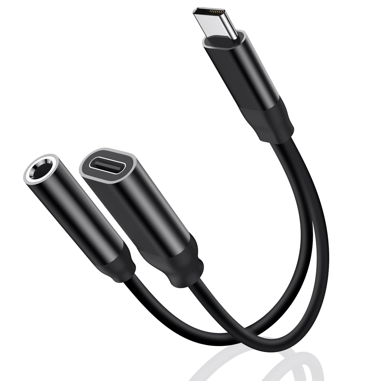 Adaptateur USB-C Vers Prise Casque 3,5 Mm - Câble Splitter Audio - Plug & Play - Compatible PC, Ordinateur Portable, Téléphone - 2