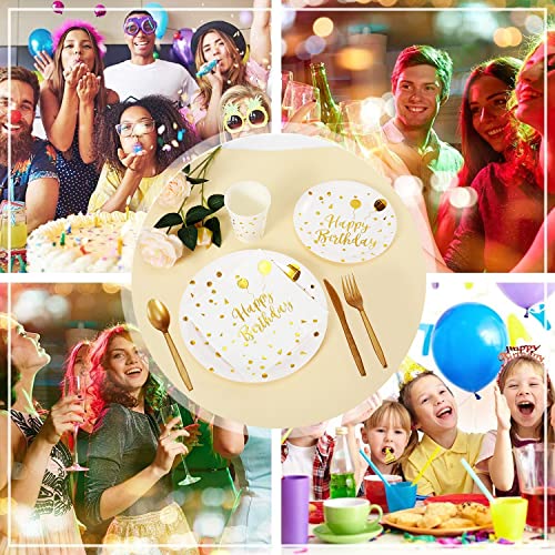 141Pièces Blanc Party Vaisselle,20 invités Kit Vaisselles Anniversaire Assiette Dîner Papier Tasse Serviette, Enfants… - Image 8