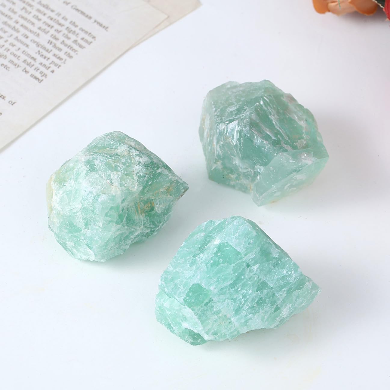 XIANNVXI Fluorite Crystal,1.77-2.17" Raw Crystal Fluorite Stone,Natural Raw Rough Healing Rock Gemstone for Stone Lovers Beginners Collectors - Image 2