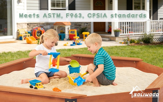 Amazon.com: 64''x56''x8.5'' Octagon Sandbox with Cover for Kids