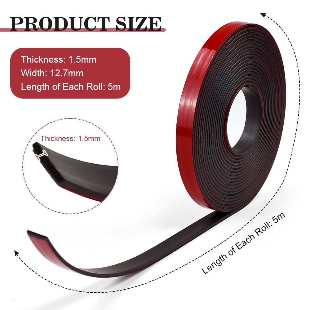 Cinta Magnética Adhesiva A+B 20mm X 2m (2 Rollos): Fuerte Adhesión 3M, Cortable, Para Mosquiteras
