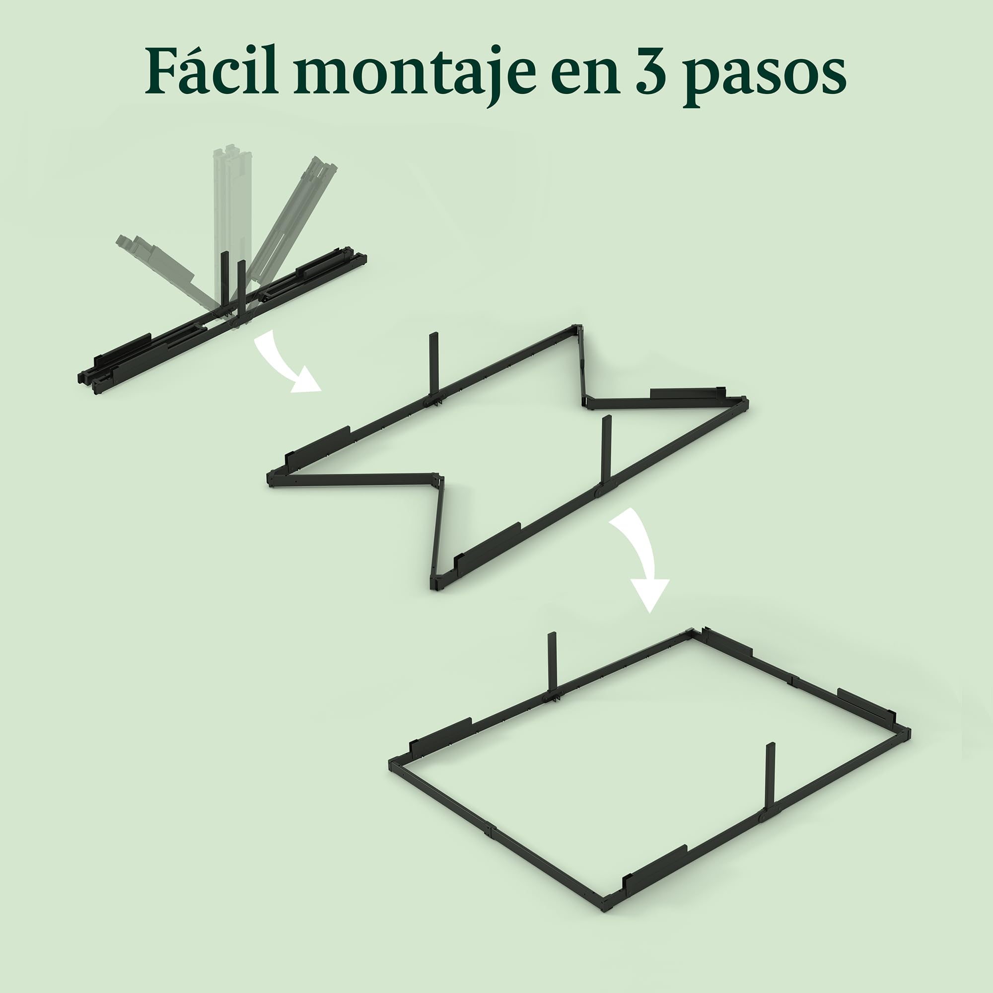Zinus Caleb Somier 90x190 cm - Altura 35 cm - Base Cama Individual en Acero - Láminas de Metal - Montaje Fácil- Espacio de Almacenamiento - Negro