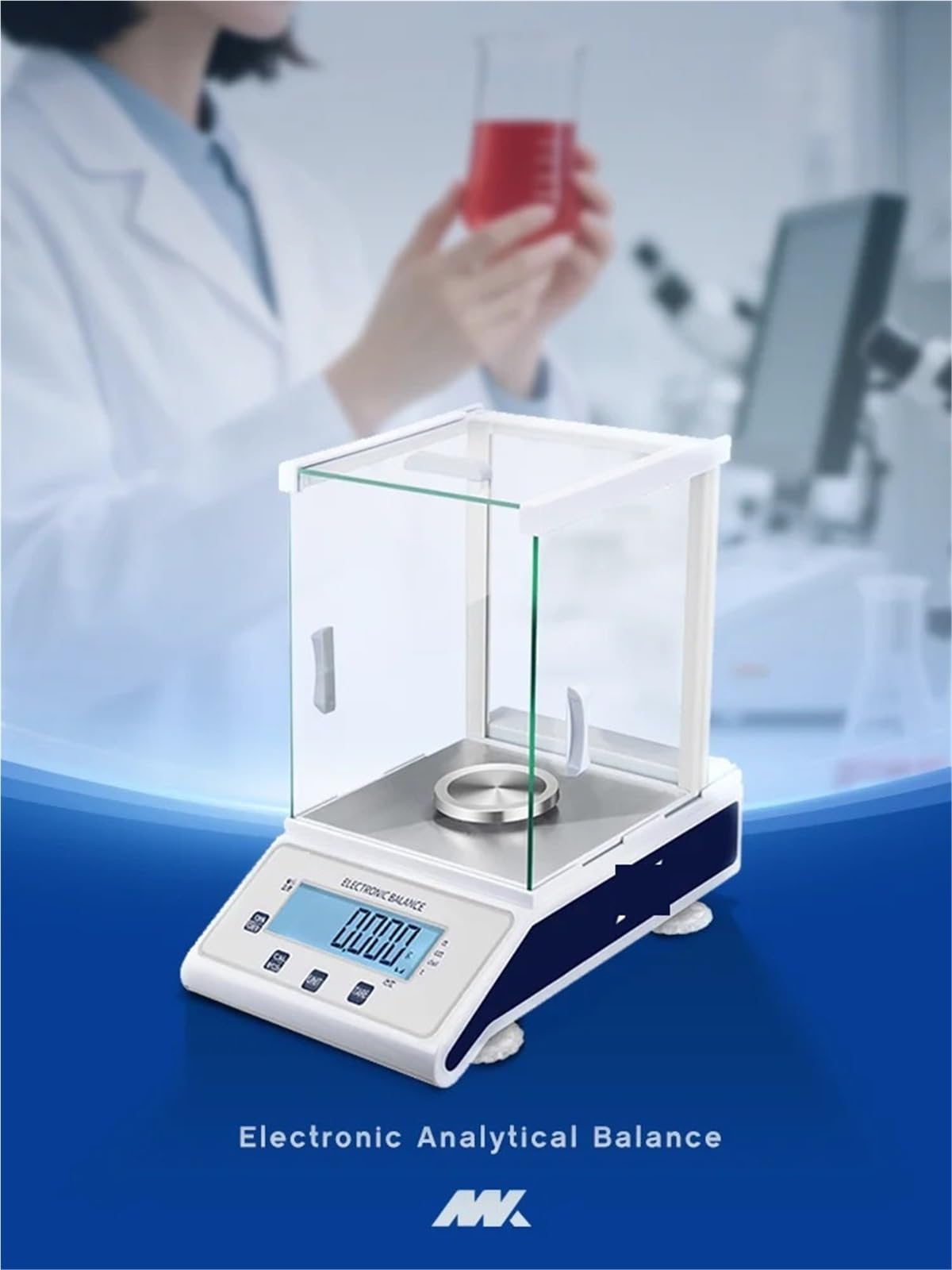 Laborwaage 0,001 g, elektronische Analysenwaage, externe Kalibrierung, 500 Kapazität für Industrie, Küche