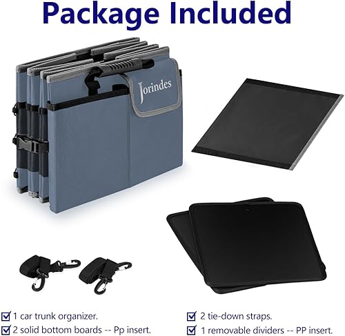 Miniatura 3 de Organizador de maletero con bolsa térmica integrada a prueba de fugas, organizador de carga plegable para SUV con tiras inferiores antideslizantes,