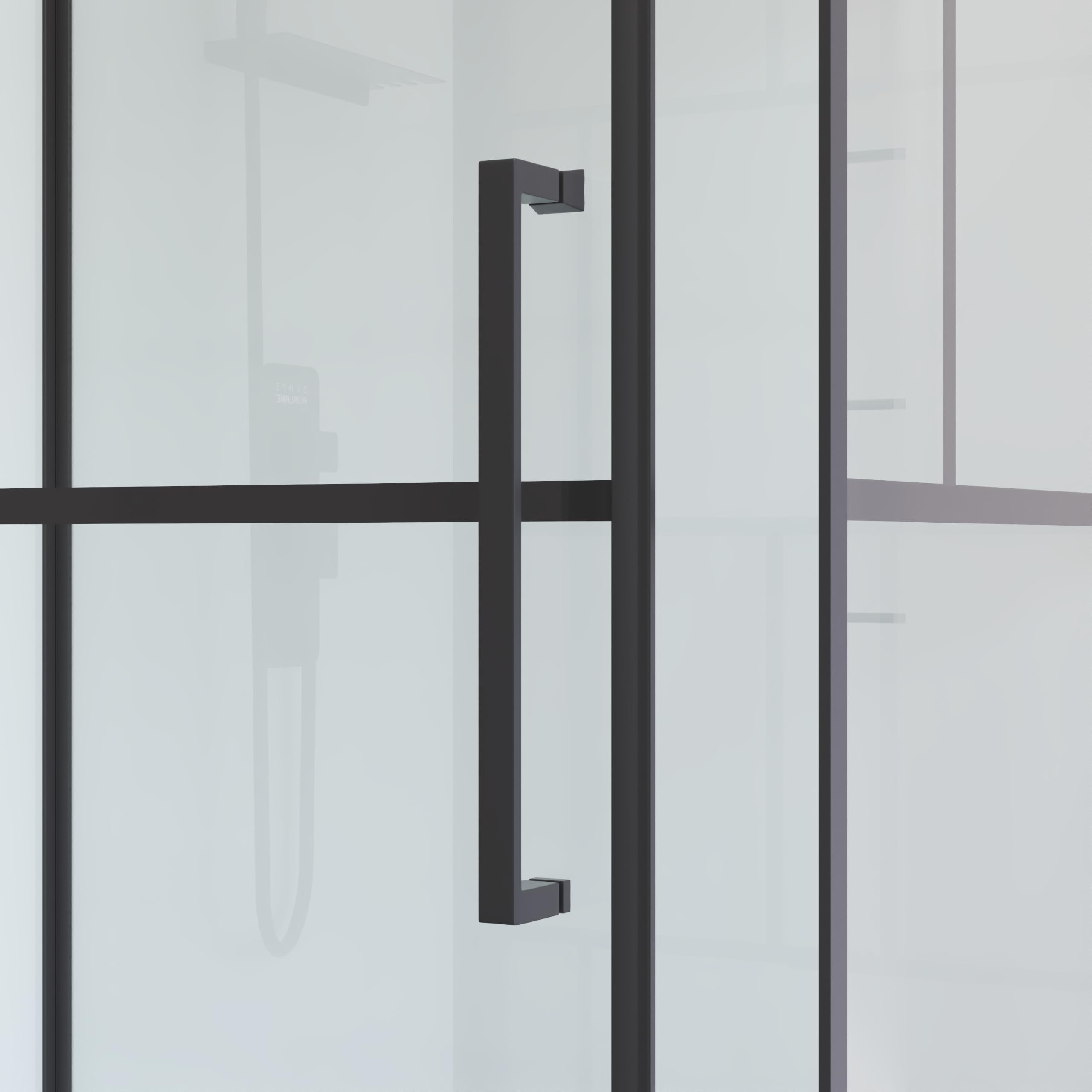 Marwell Ducha completa de diseño de ladrillos de 110 x 80 x 225 cm Ducha de esquina con entrada frontal Cabina de ducha con perfiles de aluminio de alta calidad en negro mate Altura de entrada 13 cm