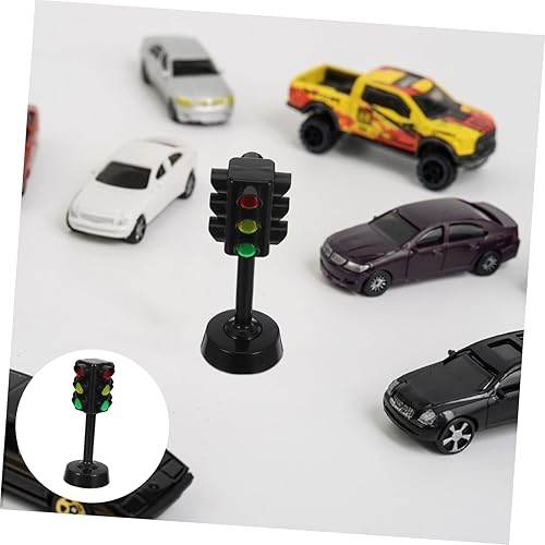 Miniatura 7 de Gadpiparty Juguetes en miniatura, 12 luces de tráfico de juguete para niños, señales de tráfico, modelo de luz, juguetes de lámpara de juguetes de